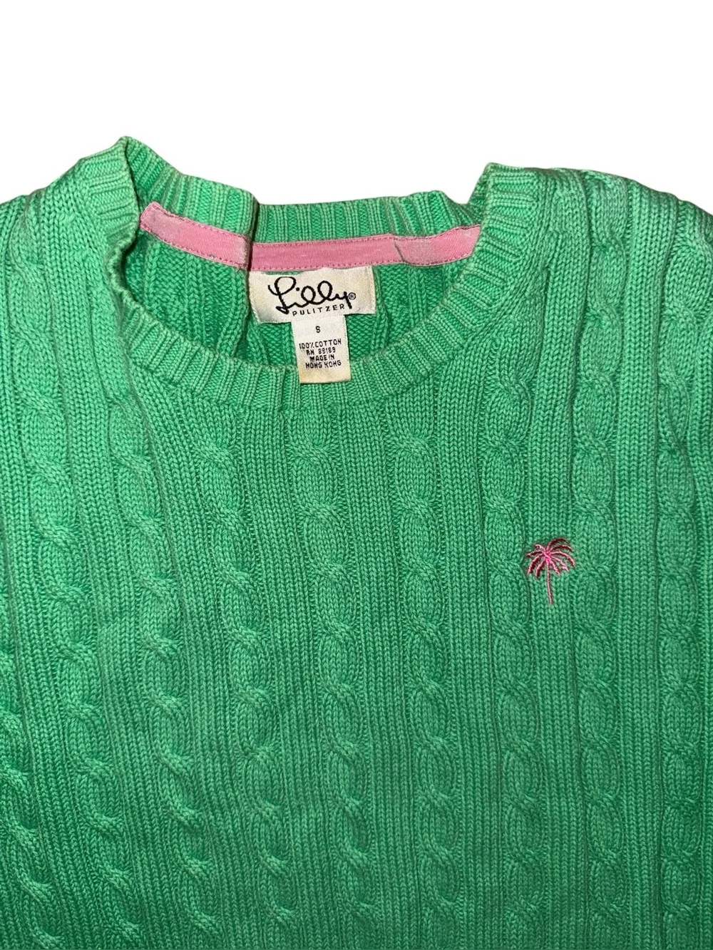 Lilly Pulitzer cable knit sweater small vintage great Preloved condition